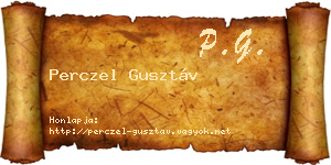 Perczel Gusztáv névjegykártya